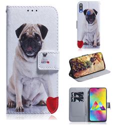 Pug Dog PU Leather Wallet Case for Samsung Galaxy M20