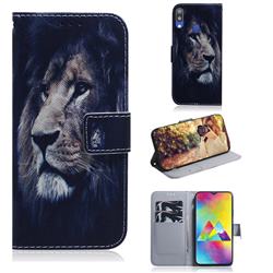 Lion Face PU Leather Wallet Case for Samsung Galaxy M20