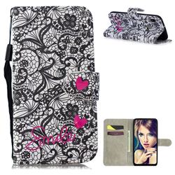 Lace Flower 3D Painted Leather Wallet Phone Case for Samsung Galaxy M20