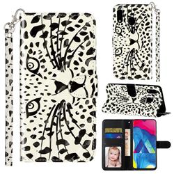 Leopard Panther 3D Leather Phone Holster Wallet Case for Samsung Galaxy M20