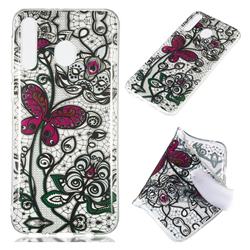 Butterfly Flowers Super Clear Soft TPU Back Cover for Samsung Galaxy M30