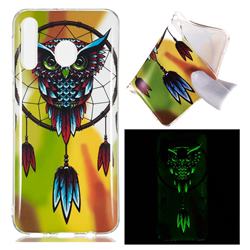Owl Wind Chimes Noctilucent Soft TPU Back Cover for Samsung Galaxy M30