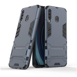 Armor Premium Tactical Grip Kickstand Shockproof Dual Layer Rugged Hard Cover for Samsung Galaxy M30 - Navy