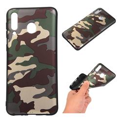 Camouflage Soft TPU Back Cover for Samsung Galaxy M30 - Gold Green