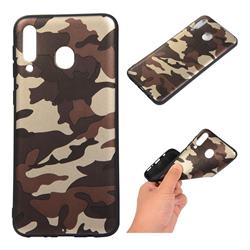 Camouflage Soft TPU Back Cover for Samsung Galaxy M30 - Gold Coffee