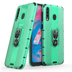 Alita Battle Angel Armor Metal Ring Grip Shockproof Dual Layer Rugged Hard Cover for Samsung Galaxy M30 - Green