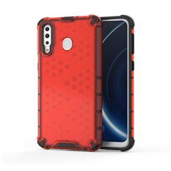 Honeycomb TPU + PC Hybrid Armor Shockproof Case Cover for Samsung Galaxy M30 - Red