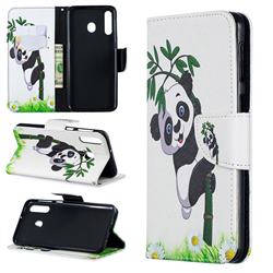 Bamboo Panda Leather Wallet Case for Samsung Galaxy M30