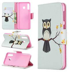 Owl on Tree Leather Wallet Case for Samsung Galaxy M30