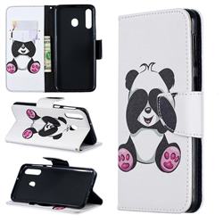 Lovely Panda Leather Wallet Case for Samsung Galaxy M30