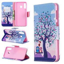 Tree and Owls Leather Wallet Case for Samsung Galaxy M30