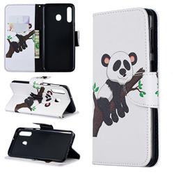 Tree Panda Leather Wallet Case for Samsung Galaxy M30