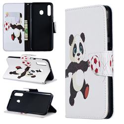 Football Panda Leather Wallet Case for Samsung Galaxy M30