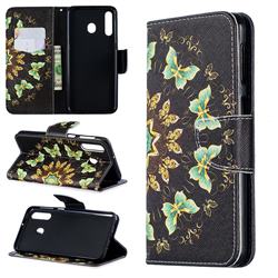 Circle Butterflies Leather Wallet Case for Samsung Galaxy M30