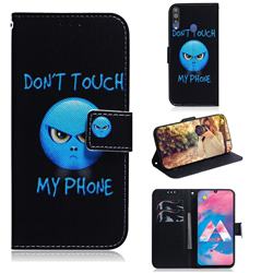Not Touch My Phone PU Leather Wallet Case for Samsung Galaxy M30