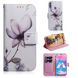 Magnolia Flower PU Leather Wallet Case for Samsung Galaxy M30