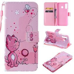 Cats and Bees PU Leather Wallet Case for Samsung Galaxy M30