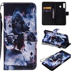Skull Magician PU Leather Wallet Case for Samsung Galaxy M30