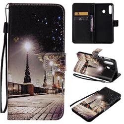 City Night View PU Leather Wallet Case for Samsung Galaxy M30