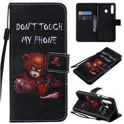 Angry Bear PU Leather Wallet Case for Samsung Galaxy M30