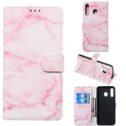 Pink Marble PU Leather Wallet Case for Samsung Galaxy M30