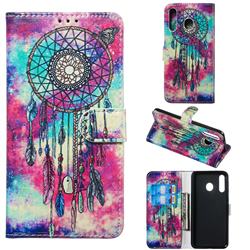 Butterfly Chimes PU Leather Wallet Case for Samsung Galaxy M30