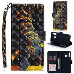 Tiger Totem 3D Painted Leather Phone Wallet Case for Samsung Galaxy M30