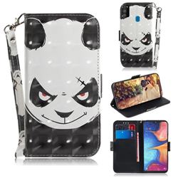 Angry Bear 3D Painted Leather Wallet Phone Case for Samsung Galaxy M30s