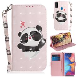 Heart Cat 3D Painted Leather Wallet Phone Case for Samsung Galaxy M30s