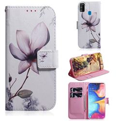 Magnolia Flower PU Leather Wallet Case for Samsung Galaxy M30s