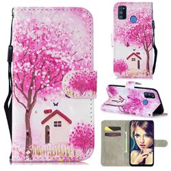 Tree House 3D Painted Leather Wallet Phone Case for Samsung Galaxy M30s