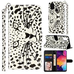 Leopard Panther 3D Leather Phone Holster Wallet Case for Samsung Galaxy M30s
