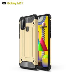 King Kong Armor Premium Shockproof Dual Layer Rugged Hard Cover for Samsung Galaxy M31 - Champagne Gold
