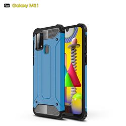 King Kong Armor Premium Shockproof Dual Layer Rugged Hard Cover for Samsung Galaxy M31 - Sky Blue