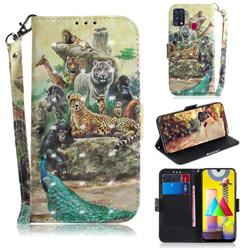 Beast Zoo 3D Painted Leather Wallet Phone Case for Samsung Galaxy M31