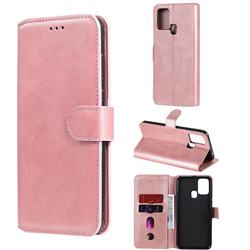 Retro Calf Matte Leather Wallet Phone Case for Samsung Galaxy M31 - Pink