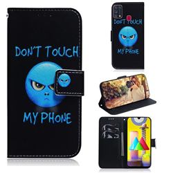 Not Touch My Phone PU Leather Wallet Case for Samsung Galaxy M31