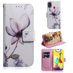 Magnolia Flower PU Leather Wallet Case for Samsung Galaxy M31
