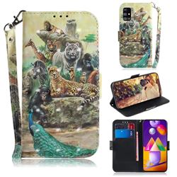 Beast Zoo 3D Painted Leather Wallet Phone Case for Samsung Galaxy M31s