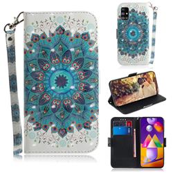 Peacock Mandala 3D Painted Leather Wallet Phone Case for Samsung Galaxy M31s