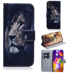 Lion Face PU Leather Wallet Case for Samsung Galaxy M31s