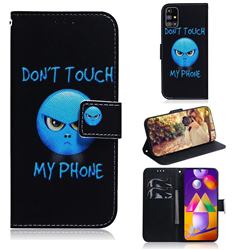 Not Touch My Phone PU Leather Wallet Case for Samsung Galaxy M31s