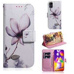Magnolia Flower PU Leather Wallet Case for Samsung Galaxy M31s