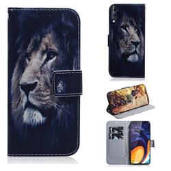 Lion Face PU Leather Wallet Case for Samsung Galaxy M40