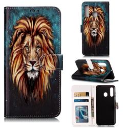 Ice Lion 3D Relief Oil PU Leather Wallet Case for Samsung Galaxy M40