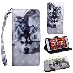Husky Dog 3D Painted Leather Wallet Case for Samsung Galaxy M40