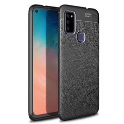 Luxury Auto Focus Litchi Texture Silicone TPU Back Cover for Samsung Galaxy M51 - Black