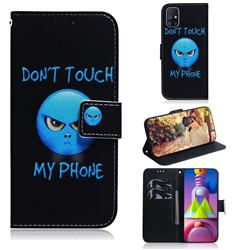 Not Touch My Phone PU Leather Wallet Case for Samsung Galaxy M51