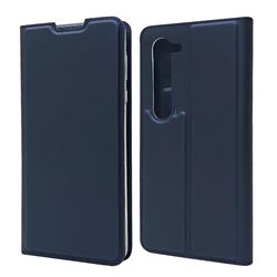 Ultra Slim Card Magnetic Automatic Suction Leather Wallet Case for Sharp AQUOS R5G - Royal Blue