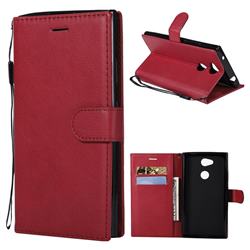 Retro Greek Classic Smooth PU Leather Wallet Phone Case for Sony Xperia L2 - Red